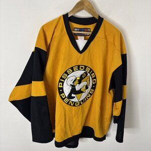 Pissedbird Pittsburg  Penguins Jersey Men XL Hockey Beer League Funny